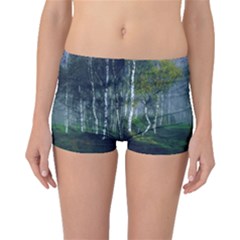 Birch Forest Nature Landscape Boyleg Bikini Bottoms by Pakrebo