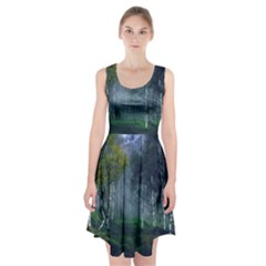 Birch Forest Nature Landscape Racerback Midi Dress by Pakrebo