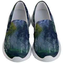 Birch Forest Nature Landscape Kids  Lightweight Slip Ons by Pakrebo