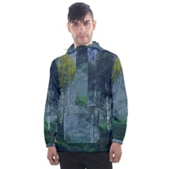 Birch Forest Nature Landscape Men s Front Pocket Pullover Windbreaker