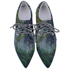 Birch Forest Nature Landscape Pointed Oxford Shoes by Pakrebo