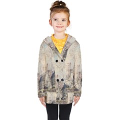 London Westminster Bridge Building Kids  Double Breasted Button Coat by Pakrebo