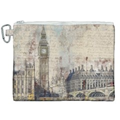 London Westminster Bridge Building Canvas Cosmetic Bag (xxl) by Pakrebo