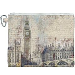 London Westminster Bridge Building Canvas Cosmetic Bag (xxxl) by Pakrebo