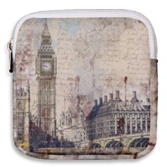 London Westminster Bridge Building Mini Square Pouch by Pakrebo