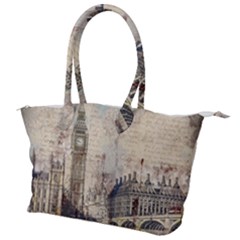 London Westminster Bridge Building Canvas Shoulder Bag by Pakrebo