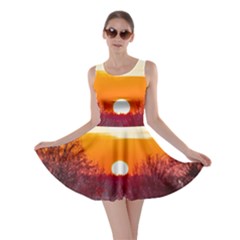 Sun Evening Sunset Sky Landscape Skater Dress