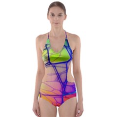 Isolated Transparent Sphere Cut-out One Piece Swimsuit by Pakrebo