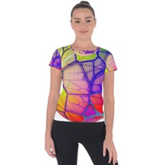 Isolated Transparent Sphere Short Sleeve Sports Top  by Pakrebo