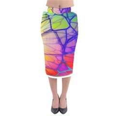 Isolated Transparent Sphere Velvet Midi Pencil Skirt by Pakrebo