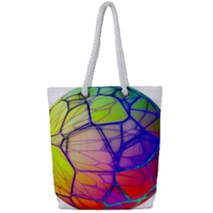 Isolated Transparent Sphere Full Print Rope Handle Tote (small)