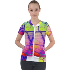 Isolated Transparent Sphere Short Sleeve Zip Up Jacket