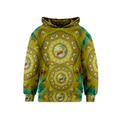 Mandala In Peace And Feathers Kids  Pullover Hoodie by pepitasart