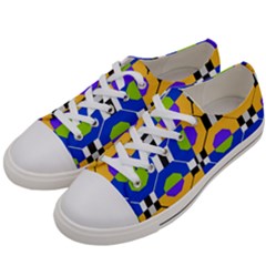 Octagon Blue Women s Low Top Canvas Sneakers