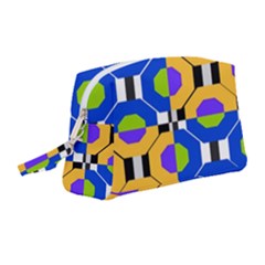 Octagon Blue Wristlet Pouch Bag (medium)