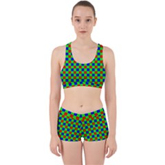 Check Pattern Red, Green, Blue Work It Out Gym Set by ChastityWhiteRose