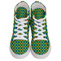 Check Pattern Red, Green, Blue Women s Hi-Top Skate Sneakers View1