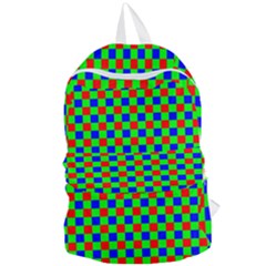 Check Pattern Red, Green, Blue Foldable Lightweight Backpack by ChastityWhiteRose