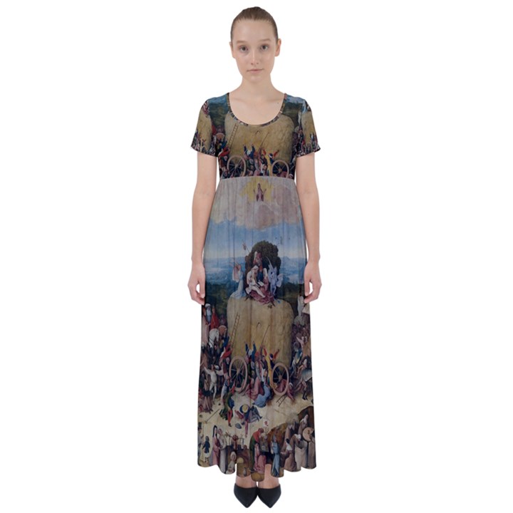 Heronimus Bosch The Haywagon High Waist Short Sleeve Maxi Dress