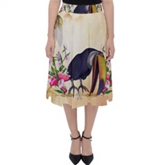 Funny Coutan With Flowers Classic Midi Skirt by FantasyWorld7