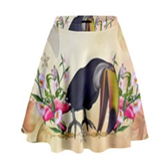 Funny Coutan With Flowers High Waist Skirt by FantasyWorld7