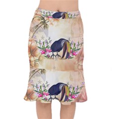 Funny Coutan With Flowers Short Mermaid Skirt by FantasyWorld7