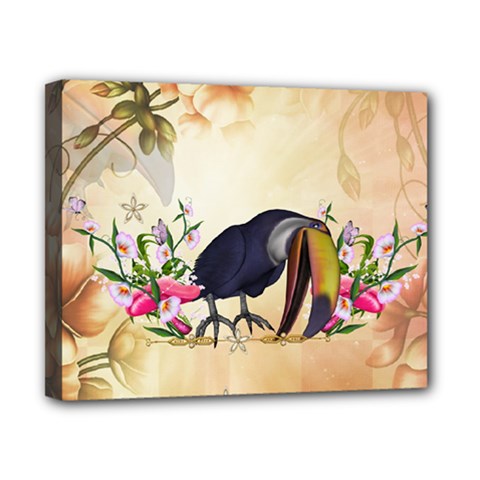 Funny Coutan With Flowers Canvas 10  X 8  (stretched) by FantasyWorld7