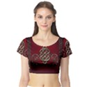 Wonderful Decorative Celtic Knot Short Sleeve Crop Top View1