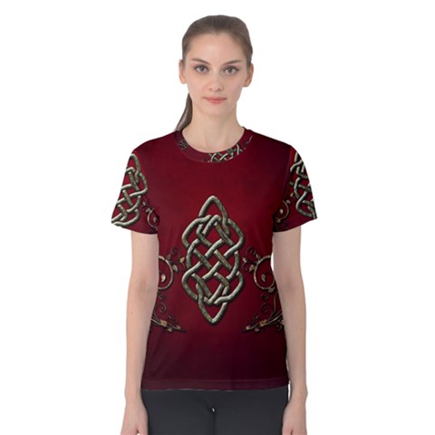 Wonderful Decorative Celtic Knot Women s Cotton Tee by FantasyWorld7