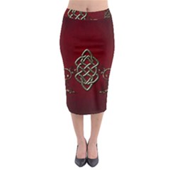 Wonderful Decorative Celtic Knot Midi Pencil Skirt by FantasyWorld7