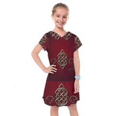 Wonderful Decorative Celtic Knot Kids  Drop Waist Dress by FantasyWorld7