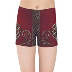 Wonderful Decorative Celtic Knot Kids  Sports Shorts by FantasyWorld7