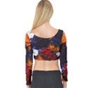 FALLING LEAVES Long Sleeve Crop Top View2