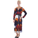 FALLING LEAVES Velvet Maxi Wrap Dress View1