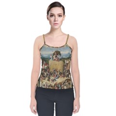 Heronimus Bosch The Haywagon Velvet Spaghetti Strap Top