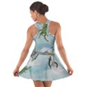 Funny Stork With Creepy Snake Baby Cotton Racerback Dress View2