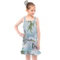 Funny Stork With Creepy Snake Baby Kids  Overall Dress View1