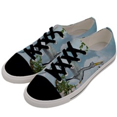 Funny Stork With Creepy Snake Baby Men s Low Top Canvas Sneakers by FantasyWorld7