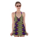 Divine Flowers Striving To Reach Universe Halter Dress Swimsuit  View1