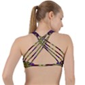 Divine Flowers Striving To Reach Universe Criss Cross Racerback Sports Bra View2