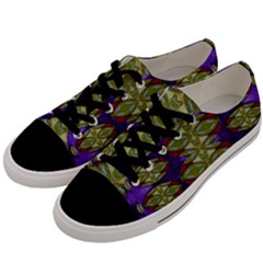 Divine Flowers Striving To Reach Universe Men s Low Top Canvas Sneakers by pepitasart