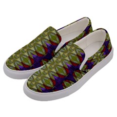 Divine Flowers Striving To Reach Universe Men s Canvas Slip Ons by pepitasart