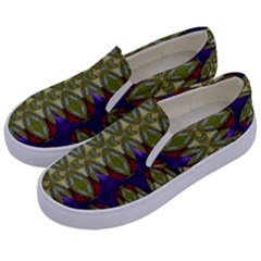 Divine Flowers Striving To Reach Universe Kids  Canvas Slip Ons by pepitasart