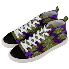 Divine Flowers Striving To Reach Universe Men s Mid-top Canvas Sneakers by pepitasart