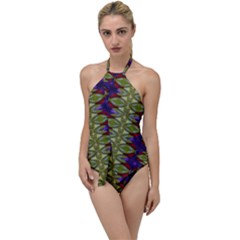 Divine Flowers Striving To Reach Universe Go With The Flow One Piece Swimsuit by pepitasart