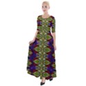 Divine Flowers Striving To Reach Universe Half Sleeves Maxi Dress View1