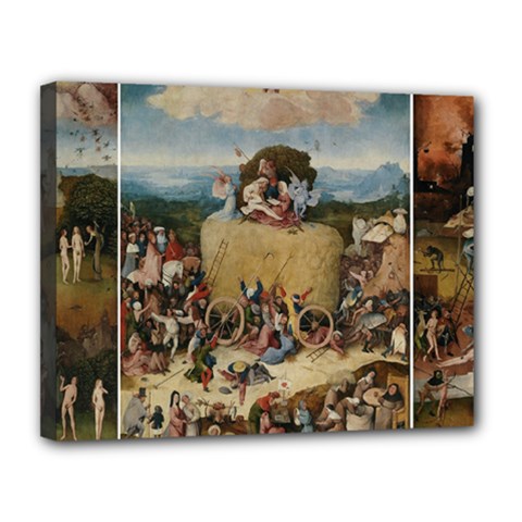 Heronimus Bosch The Haywagon 2 Canvas 14  X 11  (stretched)