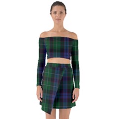 Abercrombie Tartan Off Shoulder Top With Skirt Set by impacteesstreetwearfour