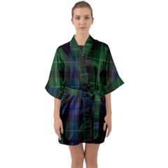 Abercrombie Tartan Quarter Sleeve Kimono Robe