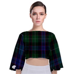 Abercrombie Tartan Tie Back Butterfly Sleeve Chiffon Top by impacteesstreetwearfour